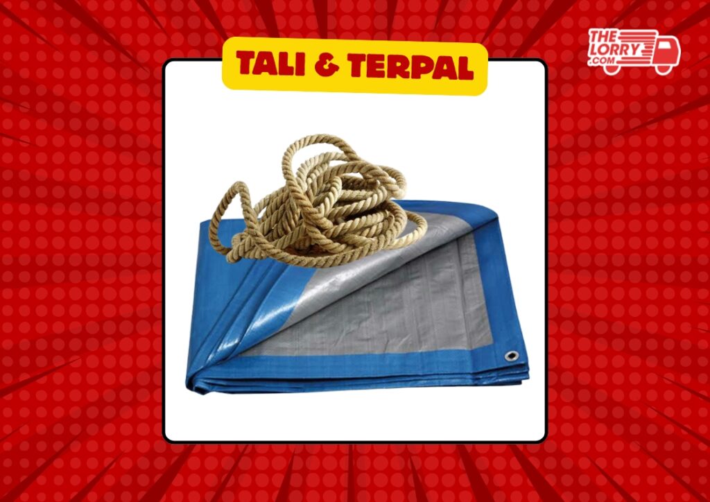 jasa angkat barang berat dengan tali dan terpal